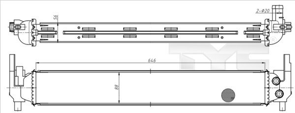 Radiator, engine cooling - 737-0070 TYC