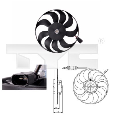 Fan, radiator - 802-0001 TYC