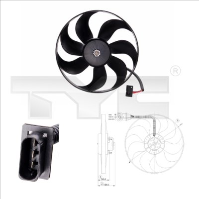 Fan, radiator - 802-0009 TYC