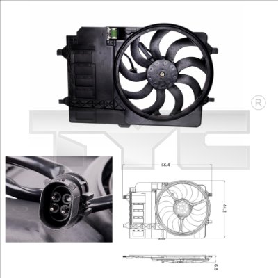 Fan, radiator - 803-0001 TYC