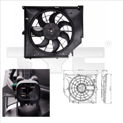 Ventola, Raffreddamento motore - 803-0005 TYC