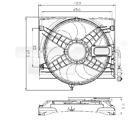 Fan, radiator - 803-0011 TYC