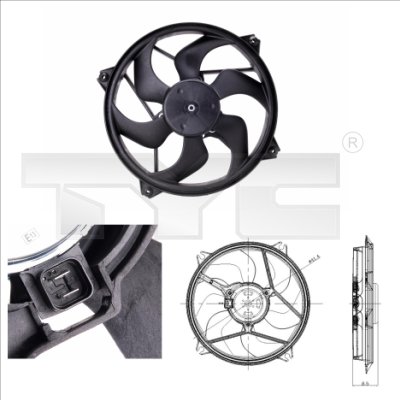 Fan, radiator - 805-0001 TYC