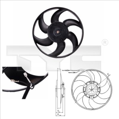 Fan, radiator - 805-0004 TYC