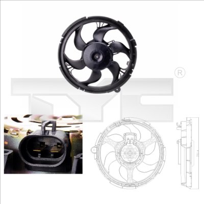 Ventola, Raffreddamento motore - 809-0010 TYC
