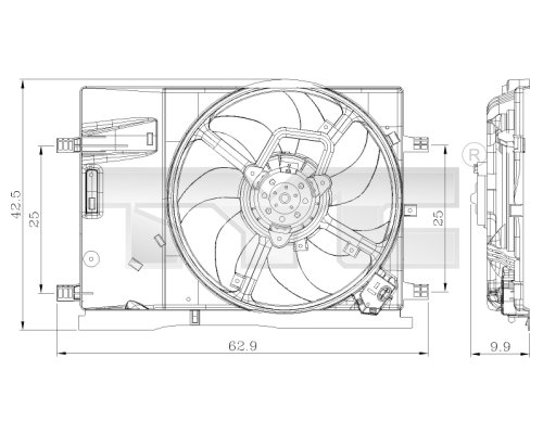 Fan, radiator - 809-0018 TYC
