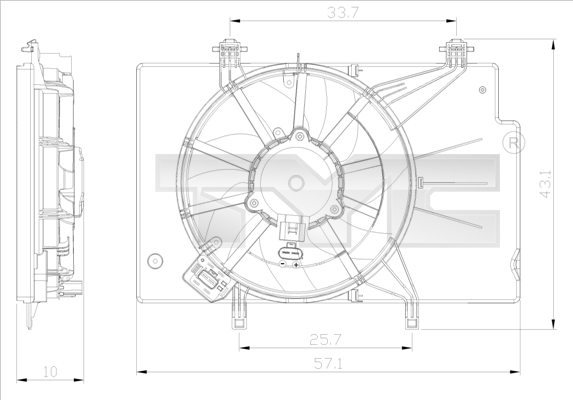 Fan, radiator - 810-0043 TYC