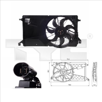Ventola, Raffreddamento motore - 820-0001 TYC