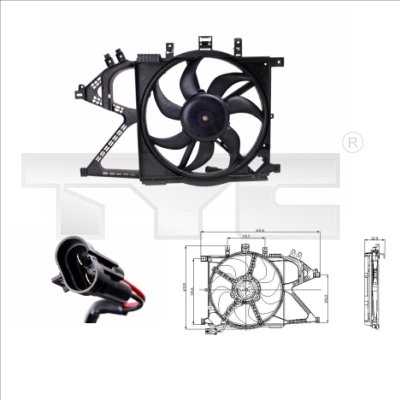 Ventola, Raffreddamento motore - 825-0008 TYC