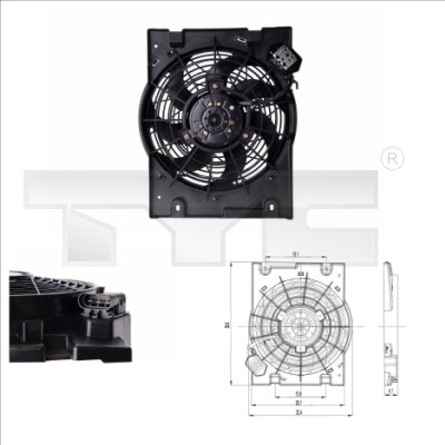 Ventola, Raffreddamento motore - 825-0014 TYC