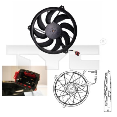 Fan, radiator - 826-0004 TYC