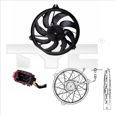 Fan, radiator - 826-0005 TYC