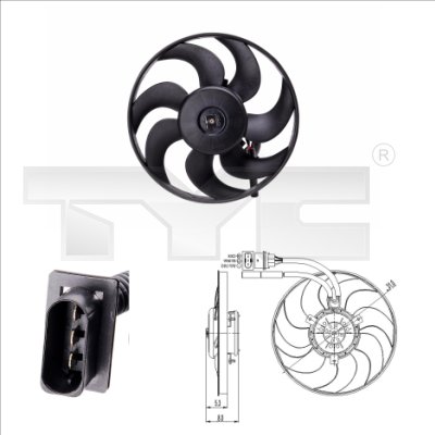 Fan, radiator - 831-0009 TYC