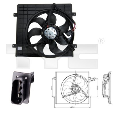 Fan, radiator - 832-0002 TYC