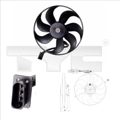 Fan, radiator - 837-0002 TYC