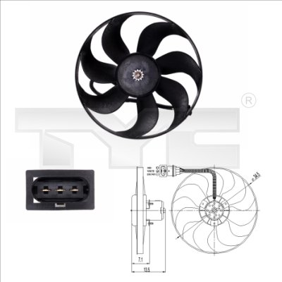 Ventola, Raffreddamento motore - 837-0003 TYC
