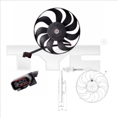 Fan, radiator - 837-0005 TYC