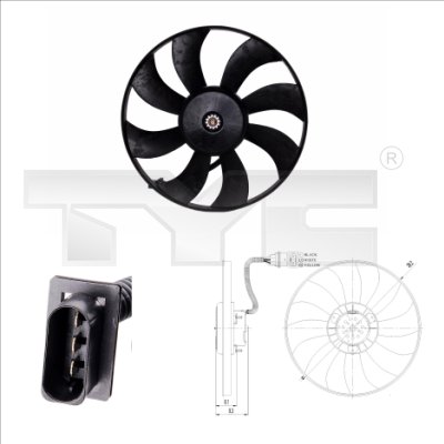Fan, radiator - 837-0021 TYC