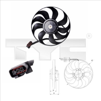 Ventola, Raffreddamento motore - 837-0022 TYC