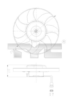 Ventola, Raffreddamento motore - 837-0025 TYC