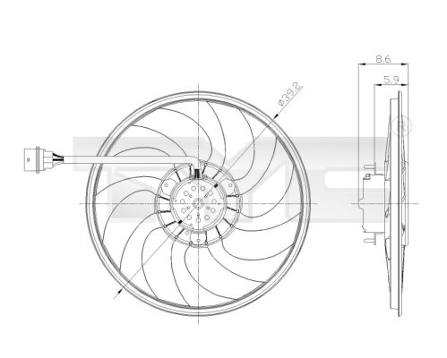 Fan, radiator - 837-0037 TYC