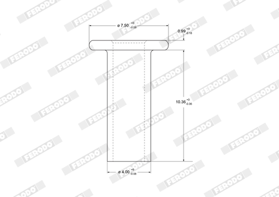 Rivet, drum brake lining - 93021 FERODO