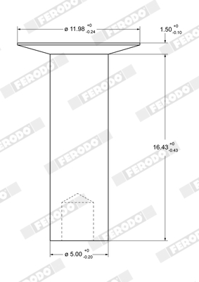 Rivet, drum brake lining - 93281 FERODO
