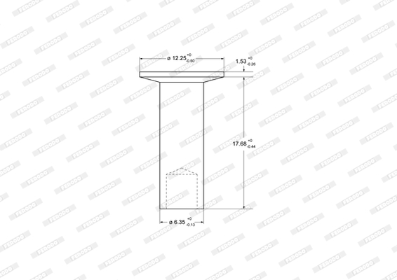 Rivet, drum brake lining - 93686 FERODO