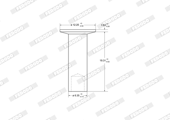 Rivet, drum brake lining - 93687 FERODO