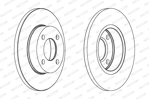 Brake Disc - DDF048 FERODO