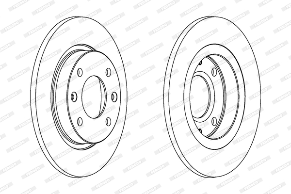 Brake Disc - DDF059 FERODO