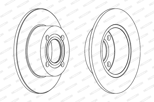 Brake Disc - DDF128C FERODO