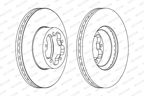 Brake Disc - DDF1555C FERODO