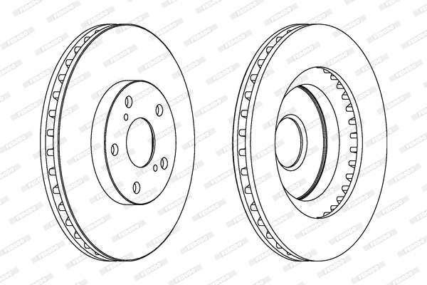 Brake Disc - DDF1646 FERODO