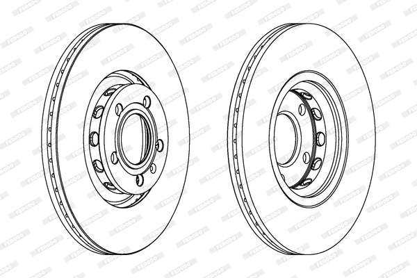 Brake Disc - DDF1707 FERODO