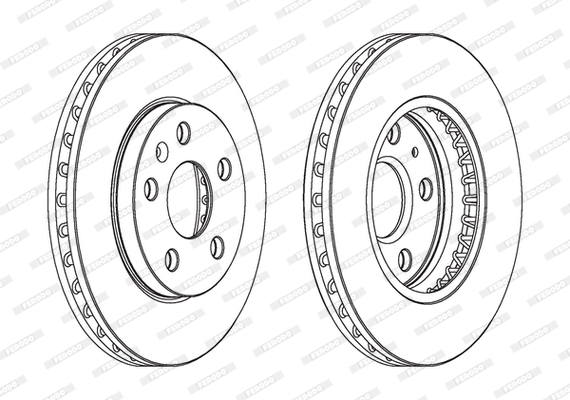 Brake Disc - DDF1721C FERODO