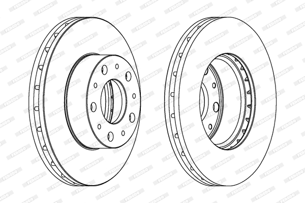 Brake Disc - DDF1800C FERODO
