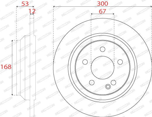 Brake Disc - DDF2764C FERODO