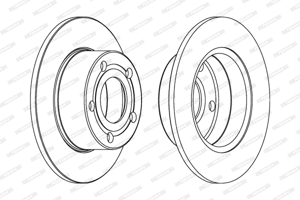 Brake Disc - DDF321C FERODO
