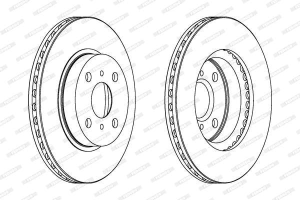 Brake Disc - DDF794C FERODO