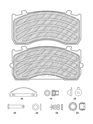 Brake Pad Set, disc brake - FCV1277BFE FERODO