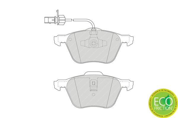 Brake Pad Set, disc brake - FDB1497 FERODO