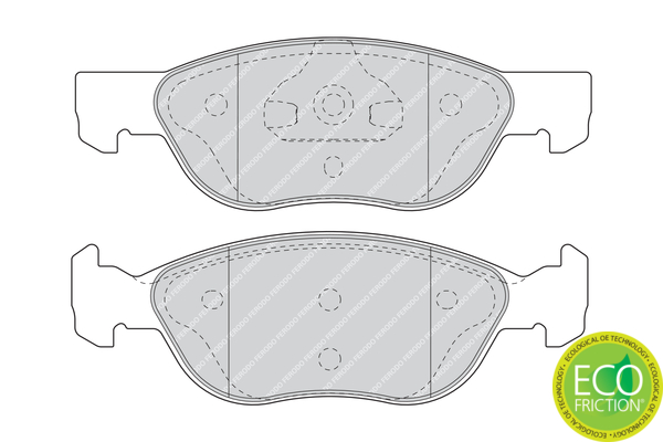 Brake Pad Set, disc brake - FDB1651 FERODO