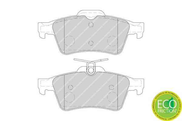 Brake Pad Set, disc brake - FDB1766 FERODO