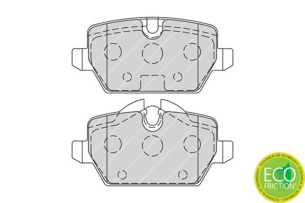 Brake Pad Set, disc brake - FDB1806 FERODO