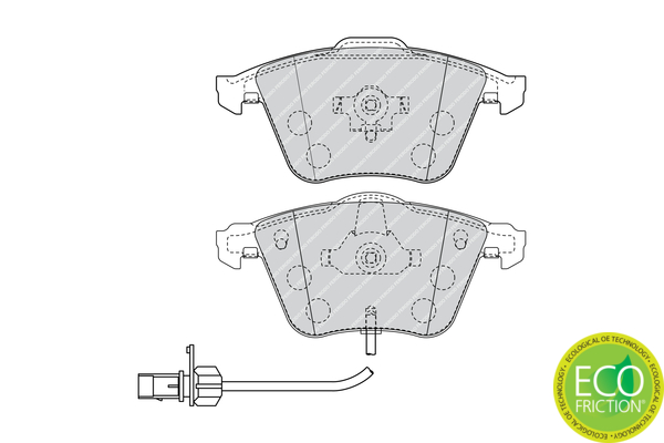 Brake Pad Set, disc brake - FDB1827 FERODO