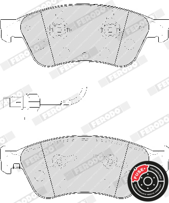 Brake Pad Set, disc brake - FDB1832 FERODO