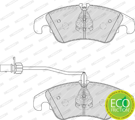 Brake Pad Set, disc brake - FDB4044 FERODO