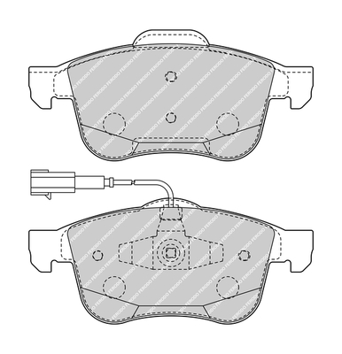 Brake Pad Set, disc brake - FDB4338 FERODO