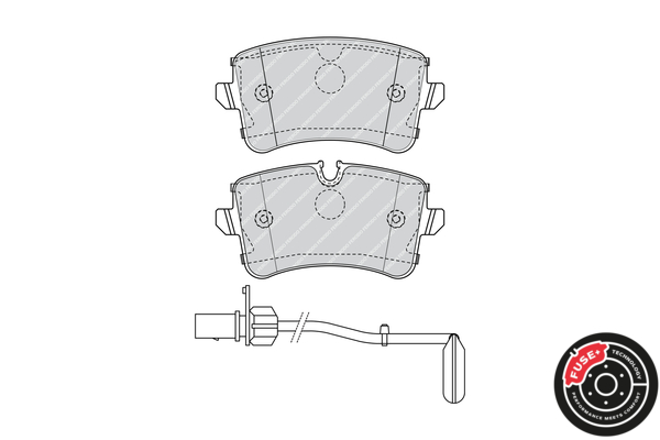 Brake Pad Set, disc brake - FDB4393 FERODO